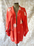 1930s Japanese Silk Kimono Jacket Vintage Coat Authentic Vintage Burnt Orange 