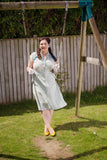 **1940s Country Cottage Shirtwaister Dress Vintage Shirt Waister Dress Authentic Vintage 