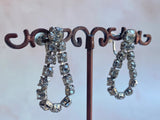 1940s Diamanté Paste Loop Screwback Earrings Vintage Earrings Authentic Vintage 