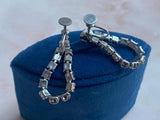1940s Diamanté Paste Loop Screwback Earrings Vintage Earrings Authentic Vintage 