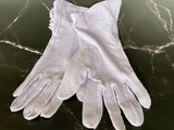 **1940s Lilac Cotton Flounce Gloves Vintage Gloves Authentic Vintage 