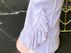 **1940s Lilac Cotton Flounce Gloves Vintage Gloves Authentic Vintage 