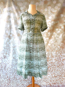 **1940s Lily of the Valley Print Korell Day Dress Vintage Dress Authentic Vintage 