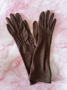 **1940s Mocha Bracelet Length Gloves Vintage Gloves Authentic Vintage Mocha One Size 