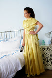 **1940s Party by Emma Domb Chartreuse Evening Gown Vintage Occasion Wear Authentic Vintage 