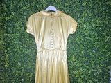 1940s Party by Emma Domb Chartreuse Evening Gown Vintage Occasion Wear Authentic Vintage 