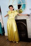 **1940s Party by Emma Domb Chartreuse Evening Gown Vintage Occasion Wear Authentic Vintage 