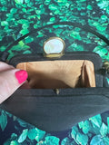 **1940s Trapezium Evening Bag With Mother Of Pearl Clasp Vintage Bag Authentic Vintage 