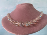 **1950s Aurora Borealis Faceted Crystal Necklace Vintage Necklace Authentic Vintage 