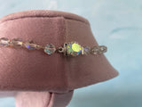 **1950s Aurora Borealis Faceted Crystal Necklace Vintage Necklace Authentic Vintage 