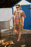 **1950s Aztec Print & Lace Patio Dress Vintage Patio Dress Authentic Vintage 