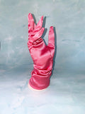 **1950s Barbie Pink Bracelet Length Evening Gloves Vintage Gloves Authentic Vintage 