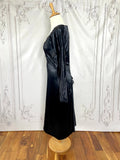 1950s Does 1930s Embellished & Beaded Satin Dress Vintage Occasion Wear Authentic Vintage 