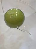 1950s Half Sphere Celluloid Green Clip Earrings Vintage Earrings Authentic Vintage 