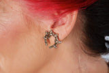 1950s Lucky Horseshoe Diamante Clip Screw Earrings Vintage Earrings Authentic Vintage 