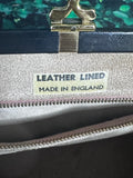 **1950s Navy Leather Kelly Frame Bag Vintage Bag Authentic Vintage 