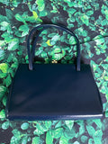 **1950s Navy Leather Kelly Frame Bag Vintage Bag Authentic Vintage 