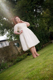 **1950s Pacquita's Organza Occasion Dress With Embroidery Detail Vintage Dress Authentic Vintage 