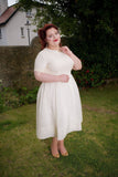 **1950s Pacquita's Organza Occasion Dress With Embroidery Detail Vintage Dress Authentic Vintage Grace Cream 