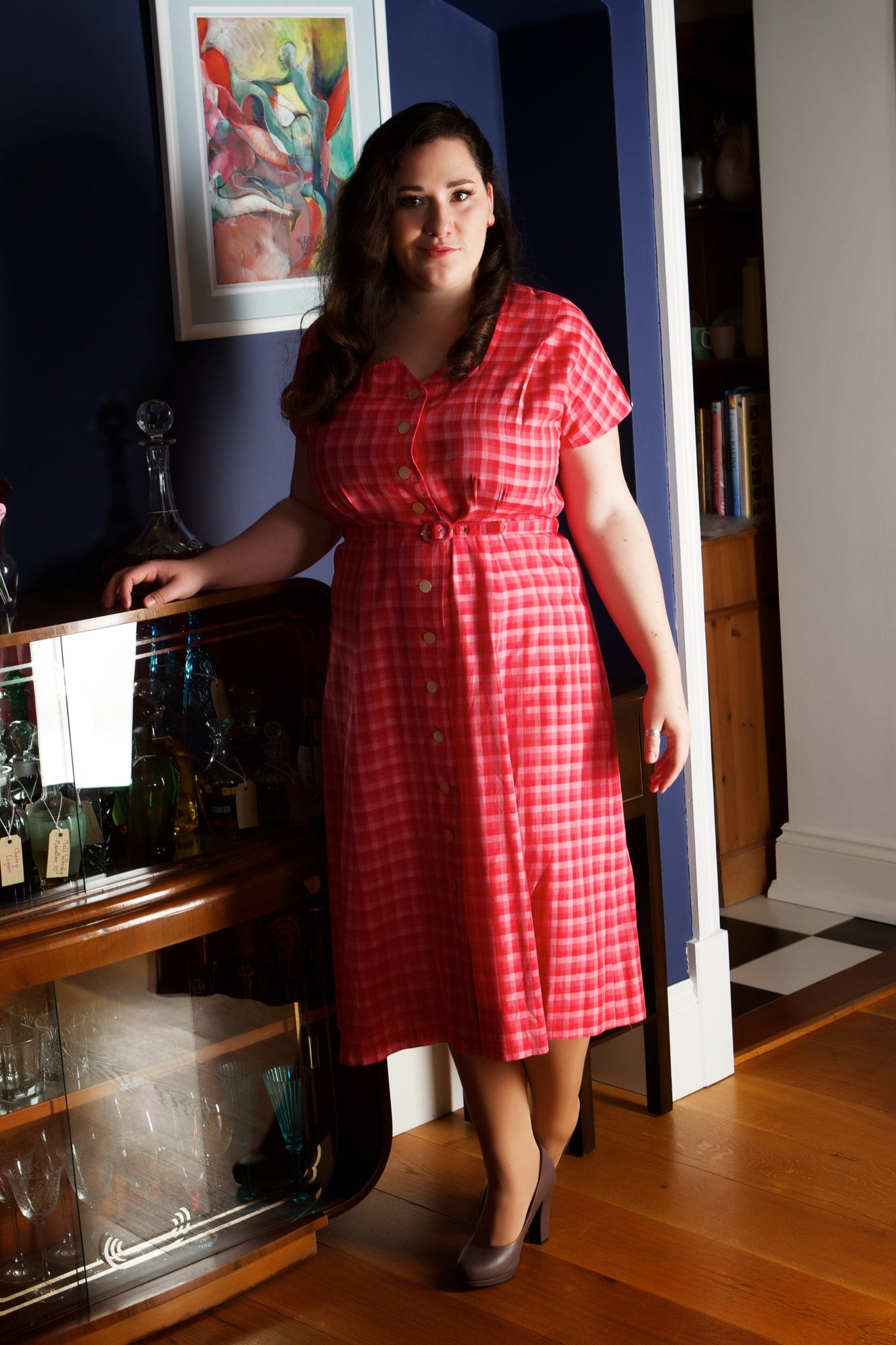 1950s Red Check Shirt Dress – Voluptuous Vintage 1950s Red Check Shirt Dress – Voluptuous Vintage