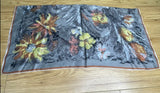 **1950s Silk Floral Scarf Tulip Lily Rose Vintage Scarf Authentic Vintage 