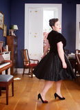 1950s Velvet & Taffeta Prom Cocktail Dress Vintage Dress Authentic Vintage 