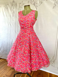 1960s Barbie Pink Iridescent Sequin Prom Dress Vintage Prom Dress Authentic Vintage 