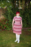 **1960s Daisy Print Mod Pleated Scooter Dress Vintage Mod Dress Authentic Vintage 