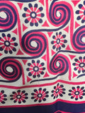 **1960s Daisy Spiral Mid Century Scarf Vintage Scarf Authentic Vintage 