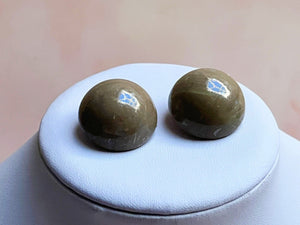 1960s Marble Dome Half Sphere Clip Earrings Vintage Earrings Authentic Vintage 