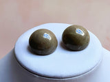1960s Marble Dome Half Sphere Clip Earrings Vintage Earrings Authentic Vintage Beige One Size 