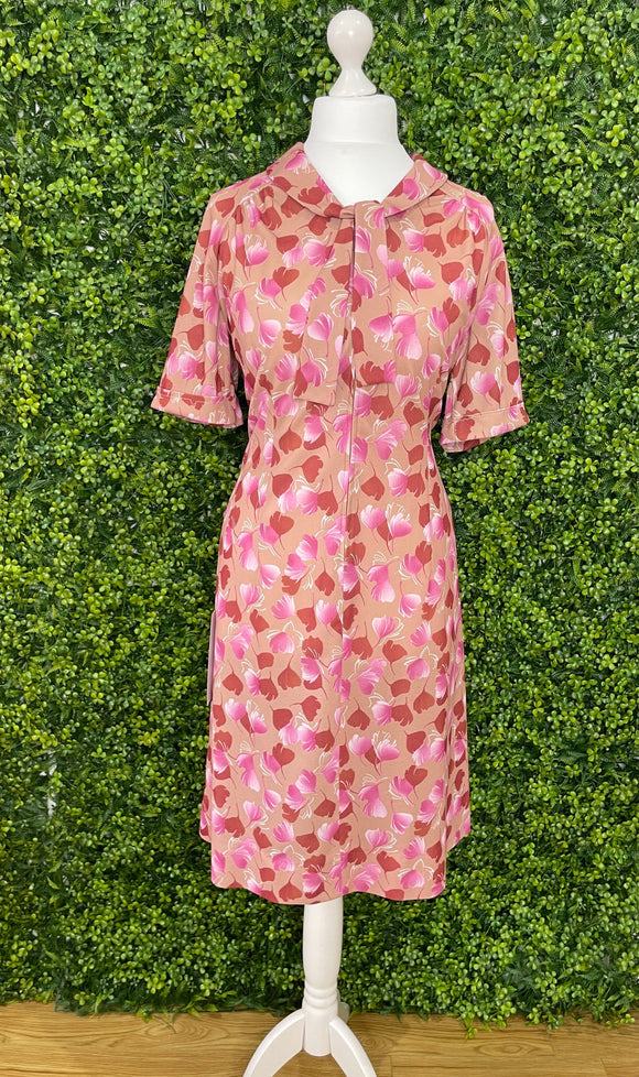 **1960s Petal Print Jeannie Scooter Dress Vintage Mod Dress Authentic Vintage 