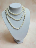 1960s Polished Shell Long Necklace Vintage Necklace Authentic Vintage 