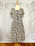 1960s Shelton Stroller Rayon House Dress with Pockets Vintage Day Dress Authentic Vintage 