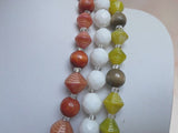 **1960s Three Strand Beaded Necklace Vintage Necklace Authentic Vintage 