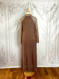 1970s Feiner Fashions Lurex Hostess Maxi Dress Vintage Maxi Dress Authentic Vintage 