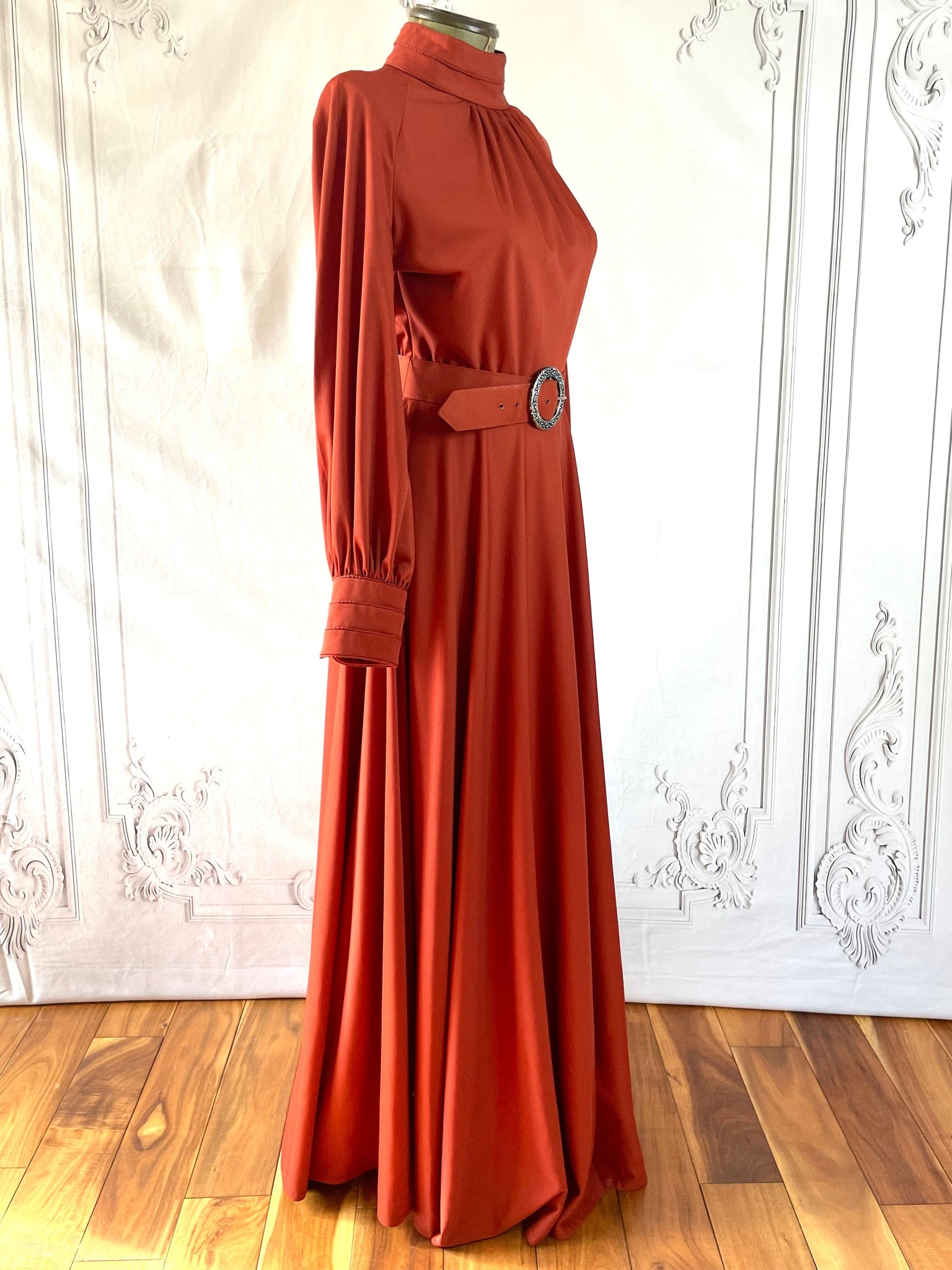 1970s long dress 70s Psychedelic Dress & Shawl