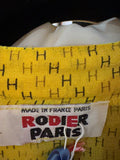 1970s H Print Rodier Paris Pleated Shirtwaister Dress Vintage Dress Authentic Vintage 