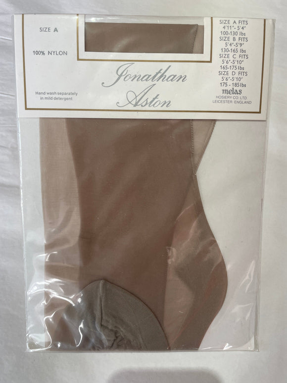 ##1970s Jonathan Aston Stockings Vintage Hosiery Authentic Vintage Taupe Small 