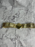 #1970s Metallic Gold Statement Disco Belt Vintage Belt Authentic Vintage 