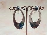 1970s Vintage Monet Silver Door Knocker Clip Earrings Vintage Earrings Authentic Vintage 
