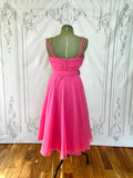 1980s Does 1950s Bubblegum Pink Cocktail Party Dress Vintage Prom Dress Authentic Vintage 