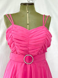 1980s Does 1950s Bubblegum Pink Cocktail Party Dress Vintage Prom Dress Authentic Vintage 