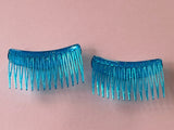 1980s Glitter Hair Combs Vintage Hair Accessory Authentic Vintage 
