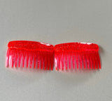 1980s Glitter Hair Combs Vintage Hair Accessory Authentic Vintage Neon Pink Pair 