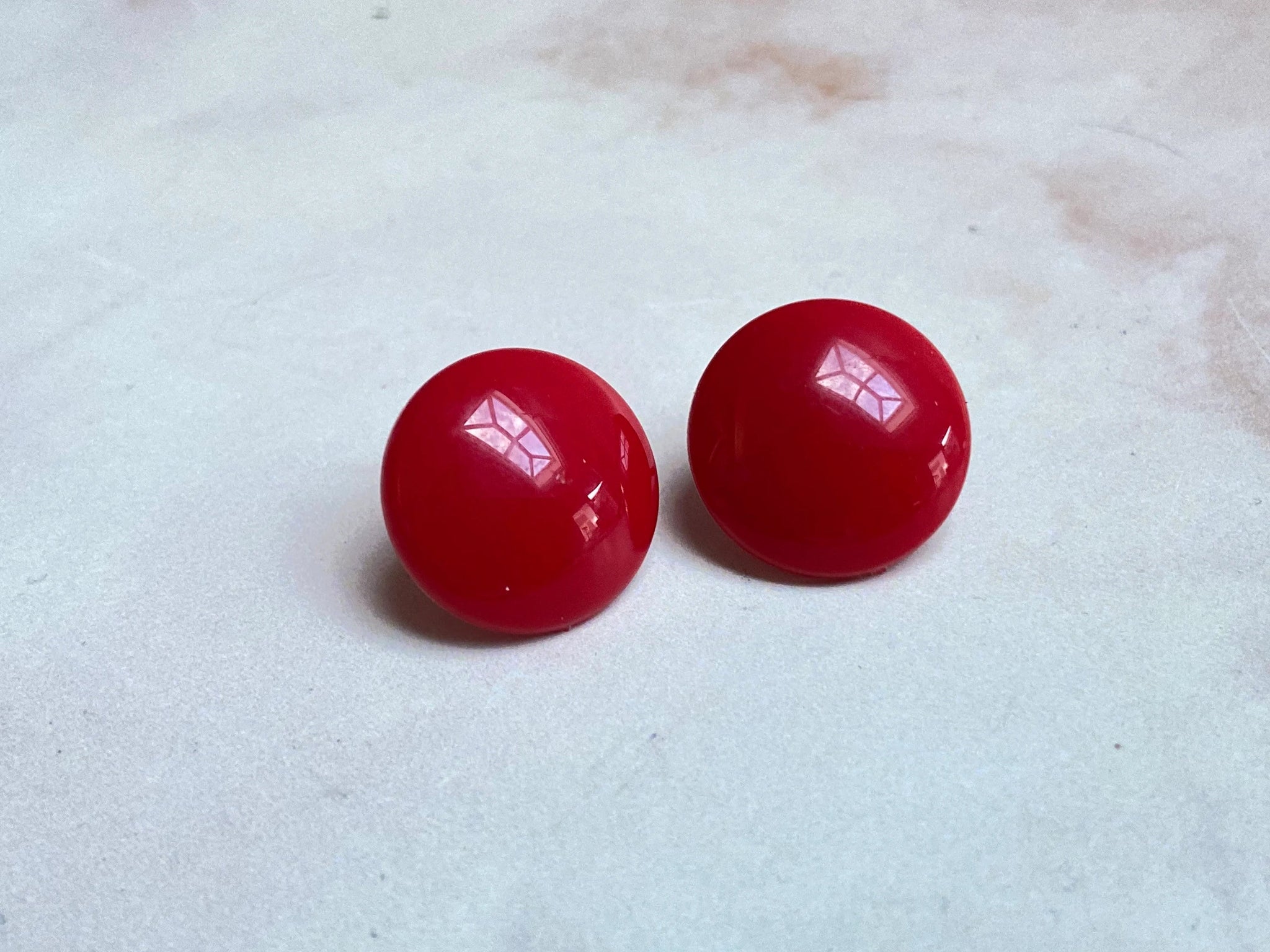 Plastic sales pierced earrings