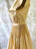 40s Polkadot Plisse Pleat Patio Dress PT004 Vintage Dress Authentic Vintage 