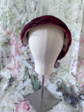 *50s Mulberry Ombré Feather Hatband Vintage Hat Authentic Vintage 