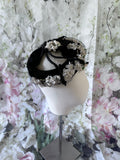 *60s Hydrangea Velvet Ring Hat Vintage Hat Authentic Vintage 