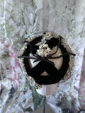 *60s Hydrangea Velvet Ring Hat Vintage Hat Authentic Vintage 